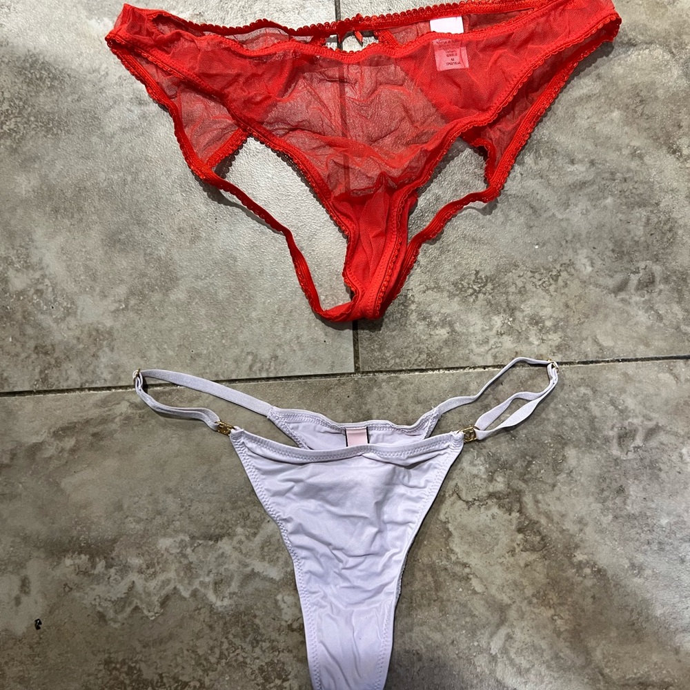 Victoria’s Secret baby pink and red panties